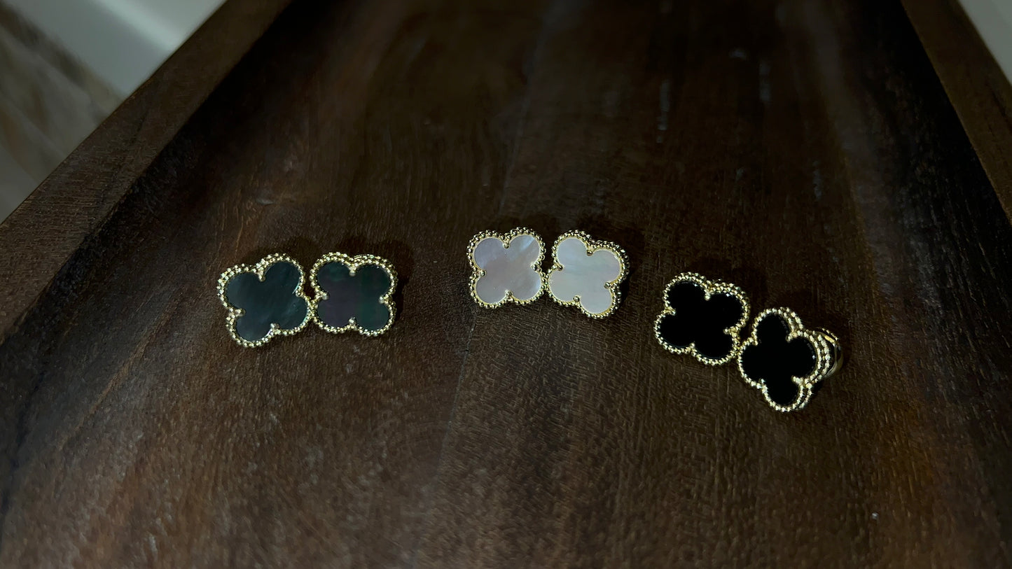 Scarlett Clover Earrings ~ Gold