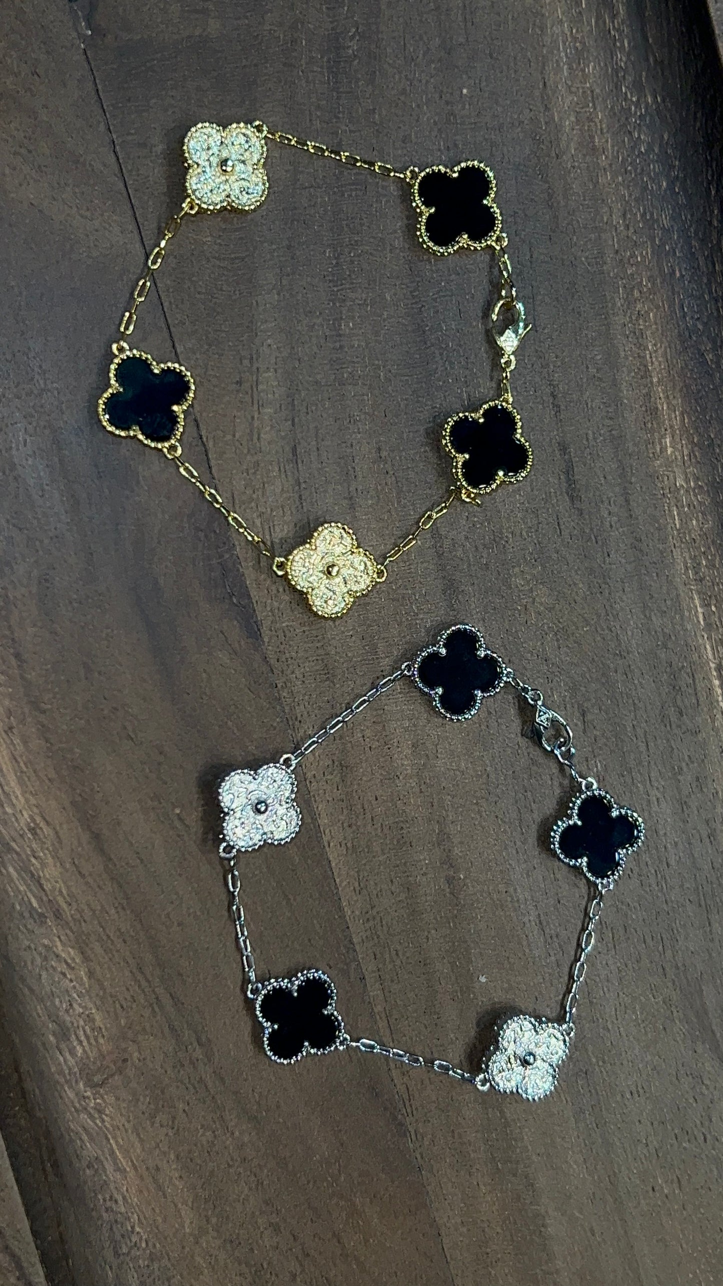 Demi Clover Bracelet ~ Black