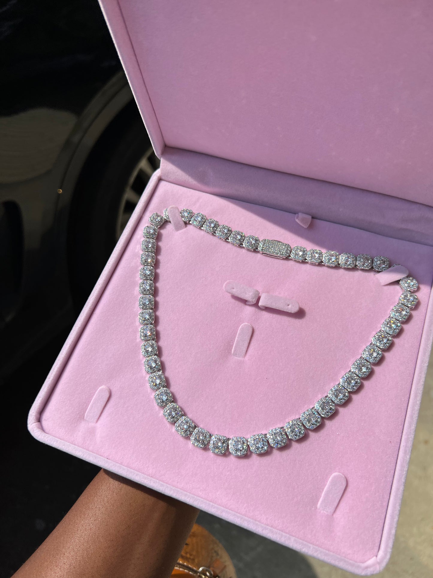 Too Icy Square Link Necklace