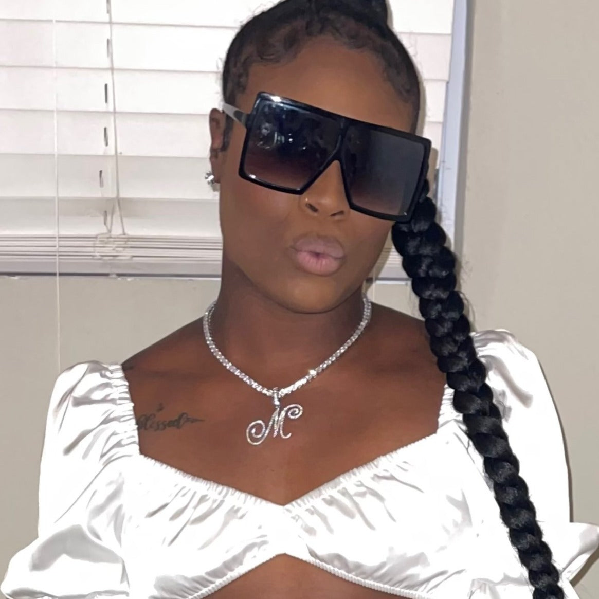 Diamond Cursive Initial Necklace