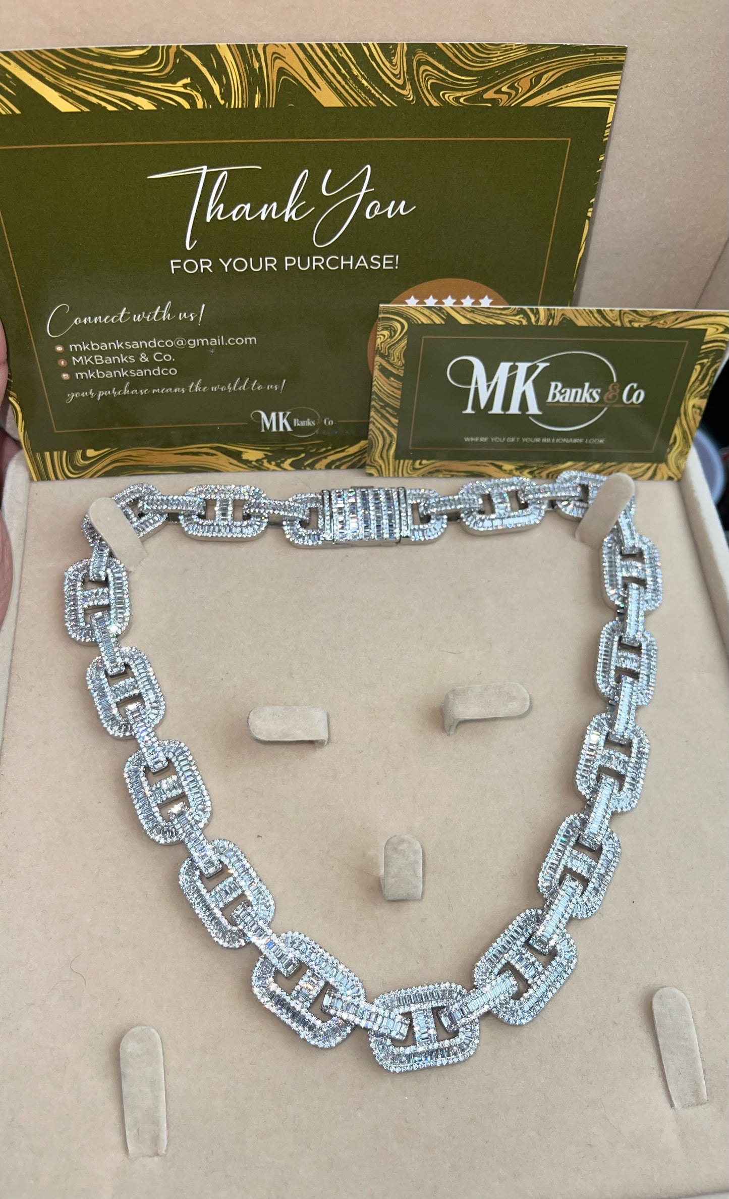 Big Bagg Baguette Cuban Necklace