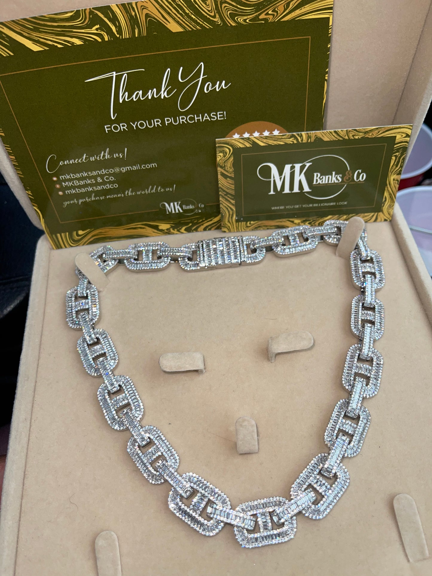Big Bagg Baguette Cuban Necklace