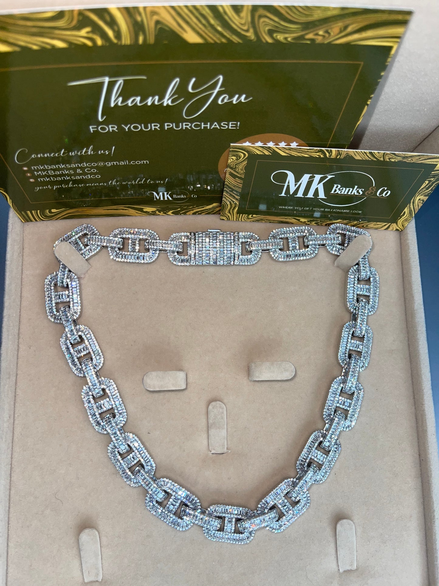Big Bagg Baguette Cuban Necklace