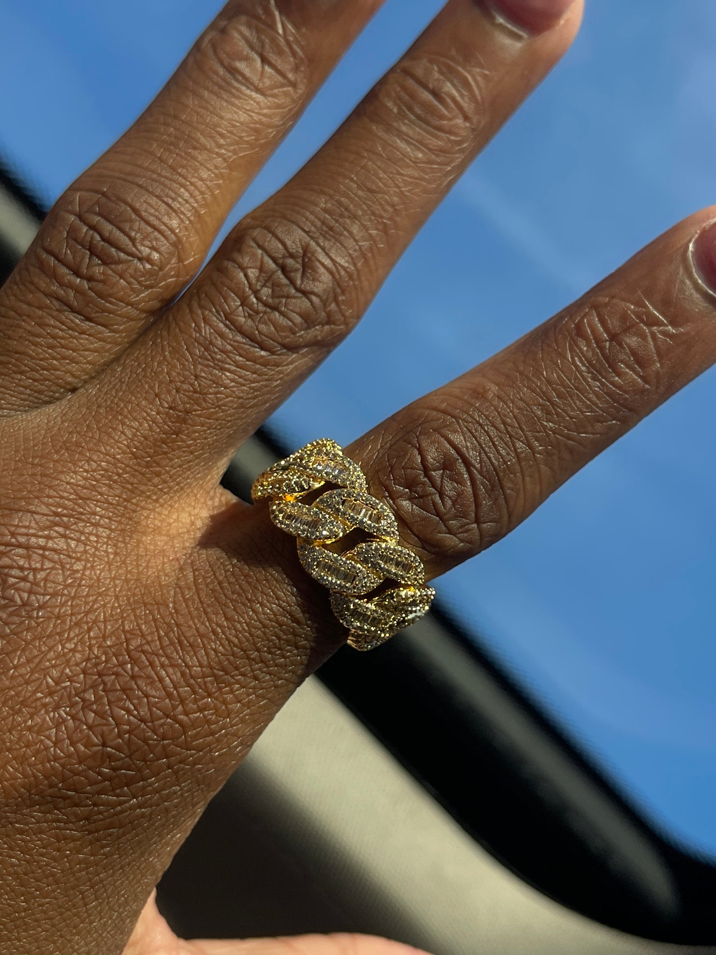 Baguette Cut Cuban Ring