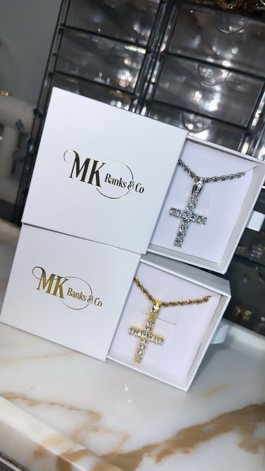 Icy Cross Necklace