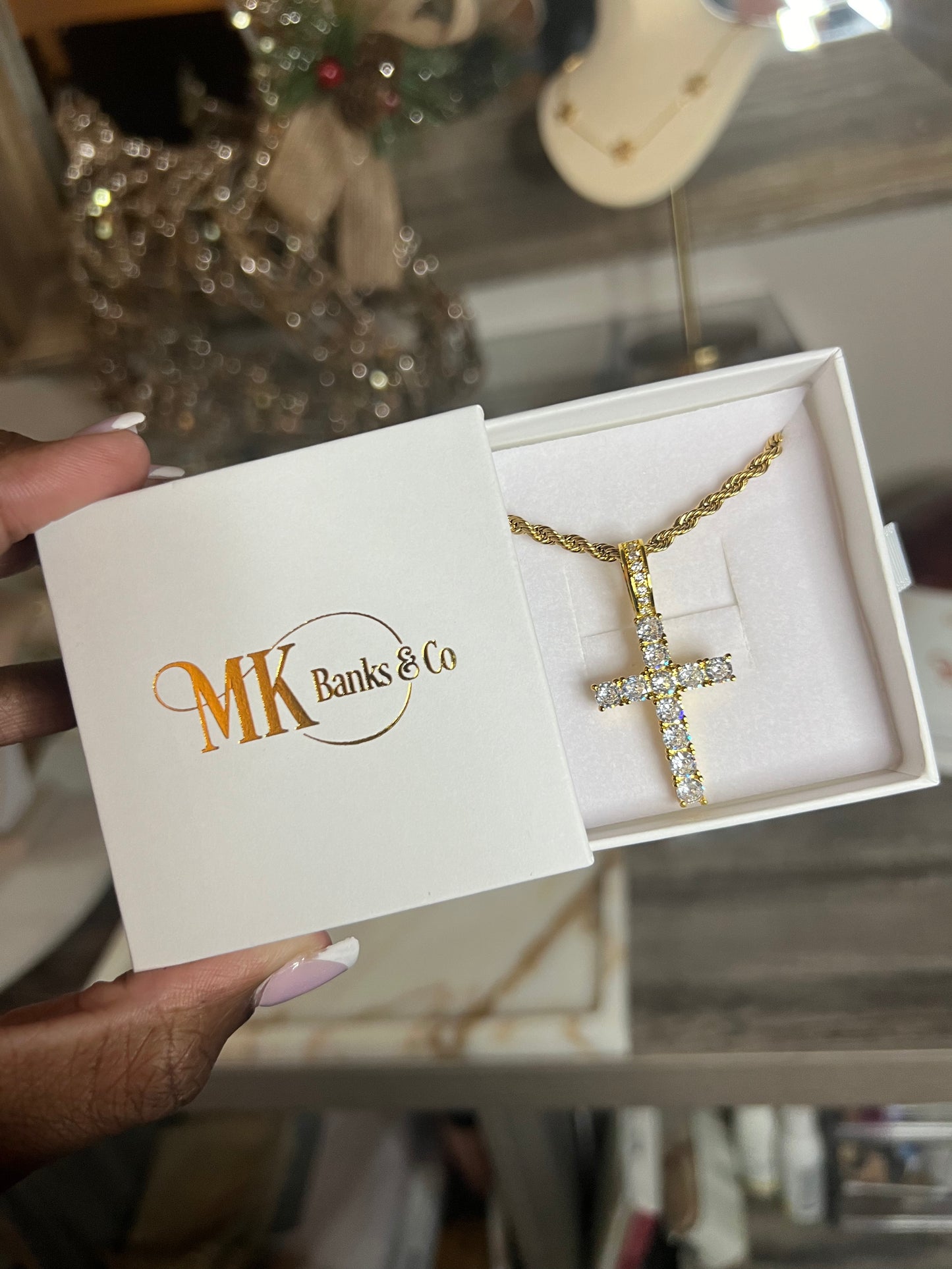 Icy Cross Necklace