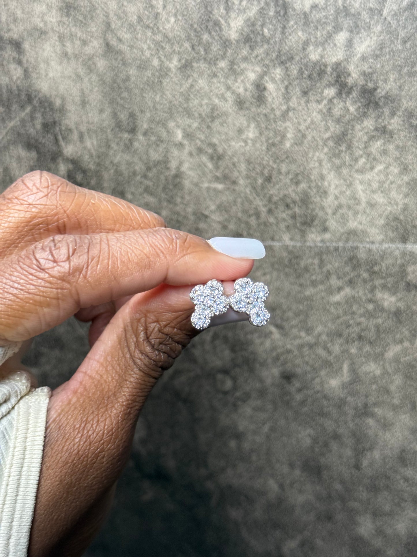 Icy Cross Earrings