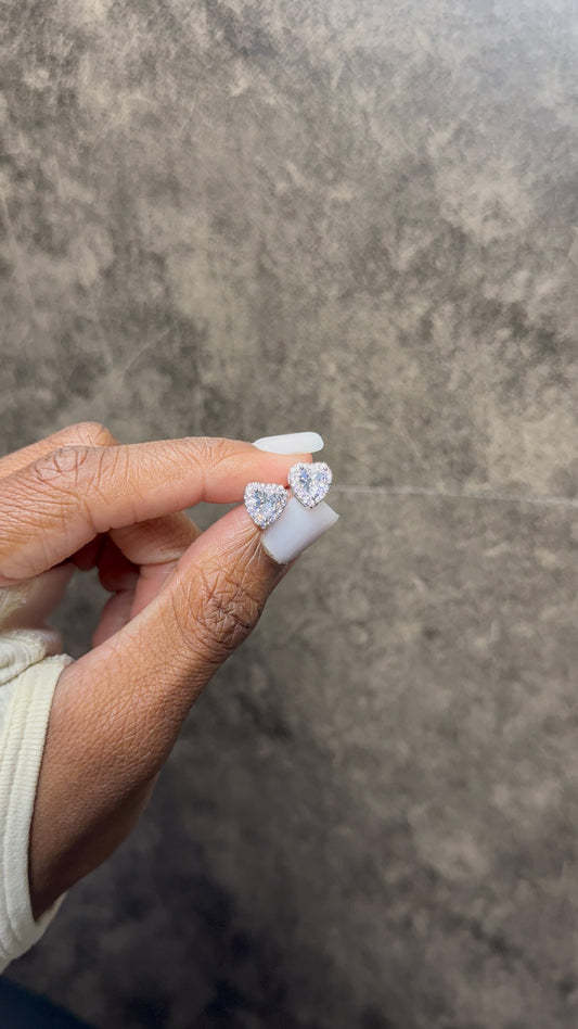 Diamond Heart Earrings