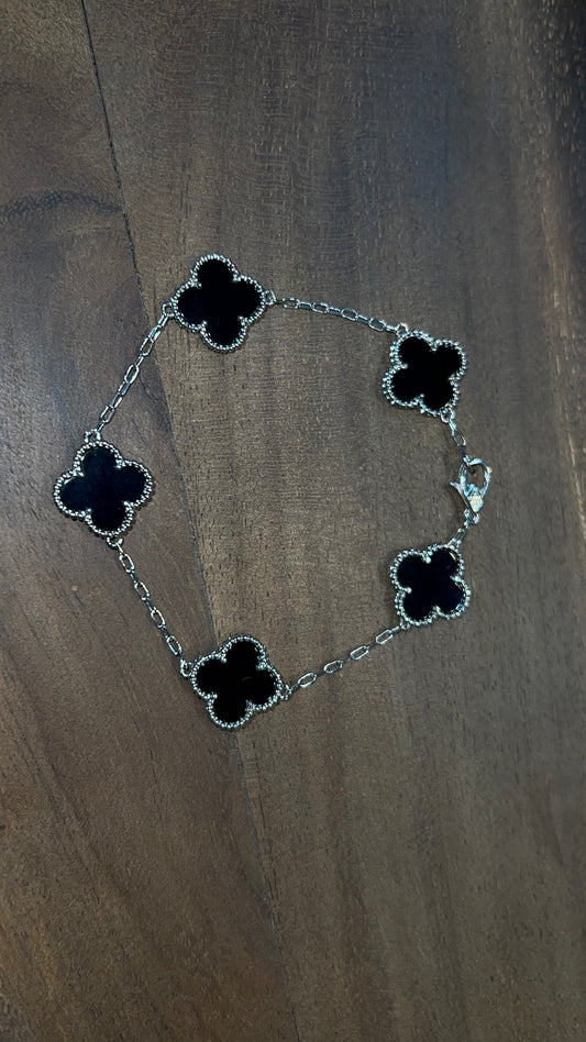 Zuri Clover Bracelet ~ Silver