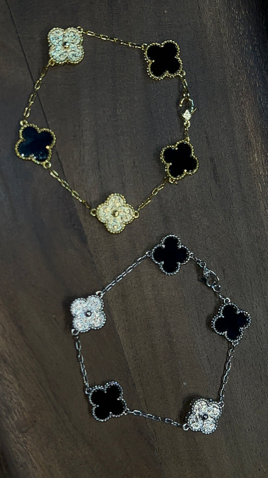 Demi Clover Bracelet ~ Black