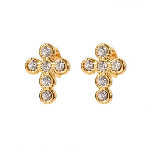 Vintage Cross Earrings