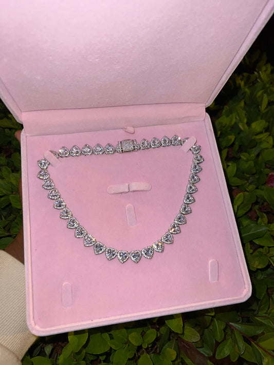 Icy Exotic Heart Necklace