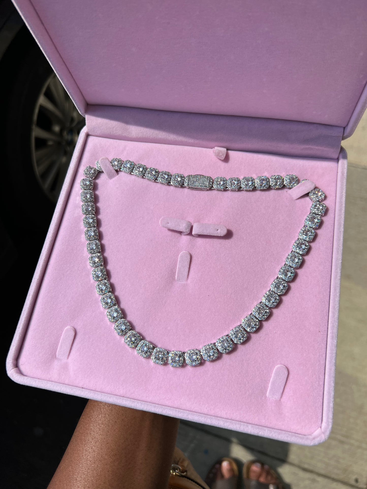 Too Icy Square Link Necklace