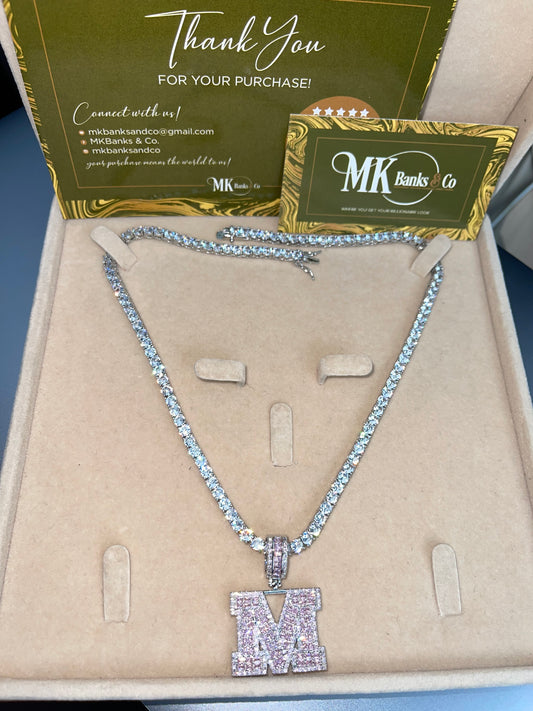 MK Diamond Custom Initial Necklace