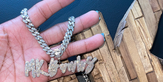 Icy Nameplate Necklace