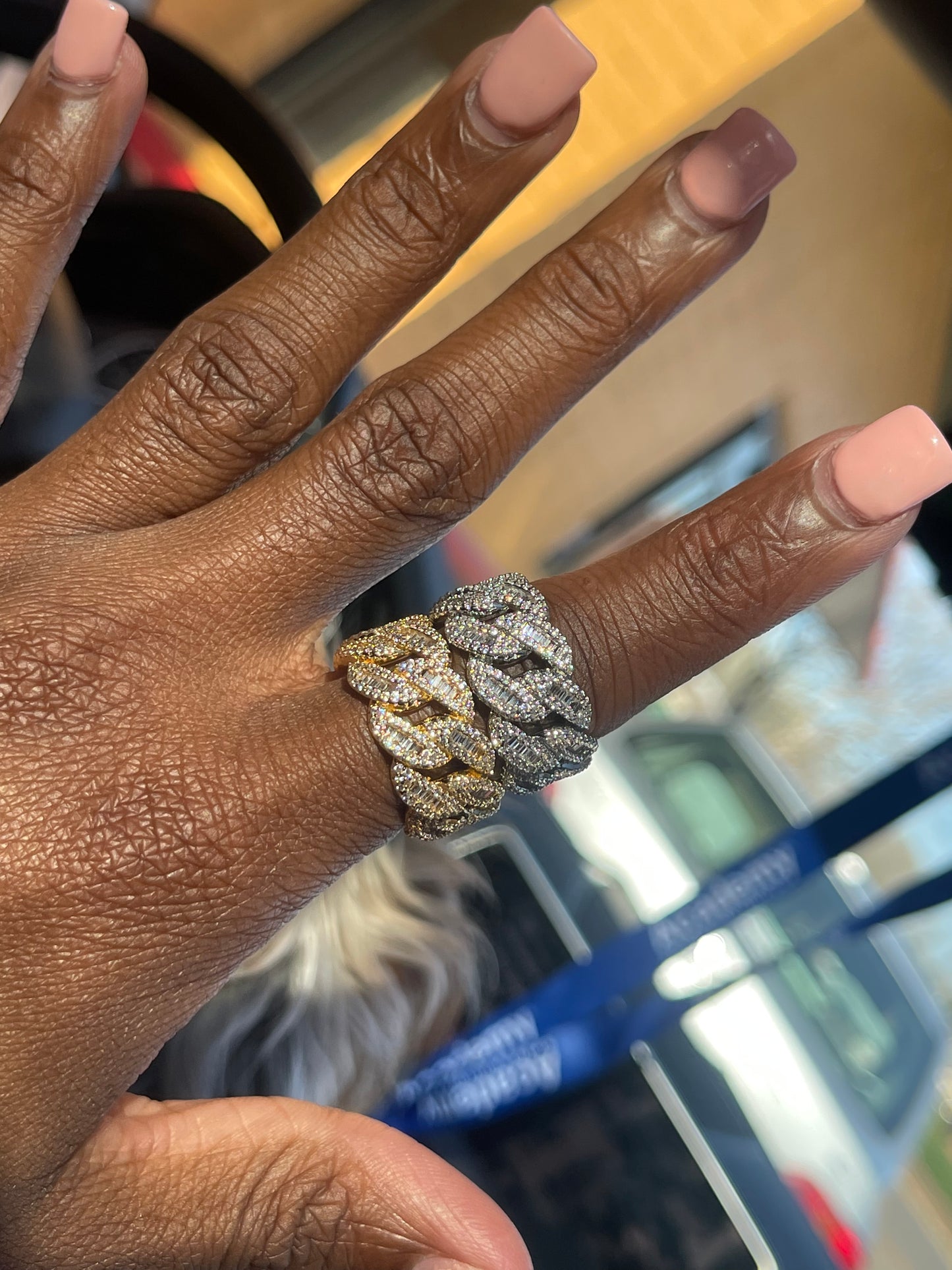 Baguette Cut Cuban Ring