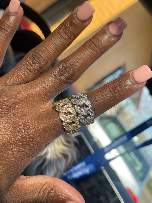 Baguette Cut Cuban Ring