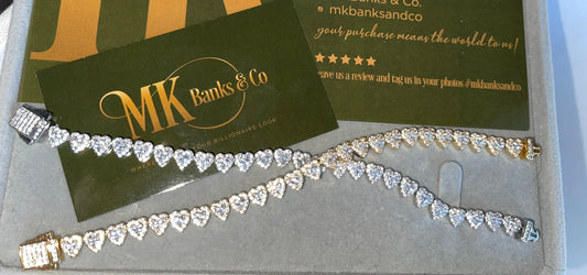 Icy Heart Tennis Bracelet