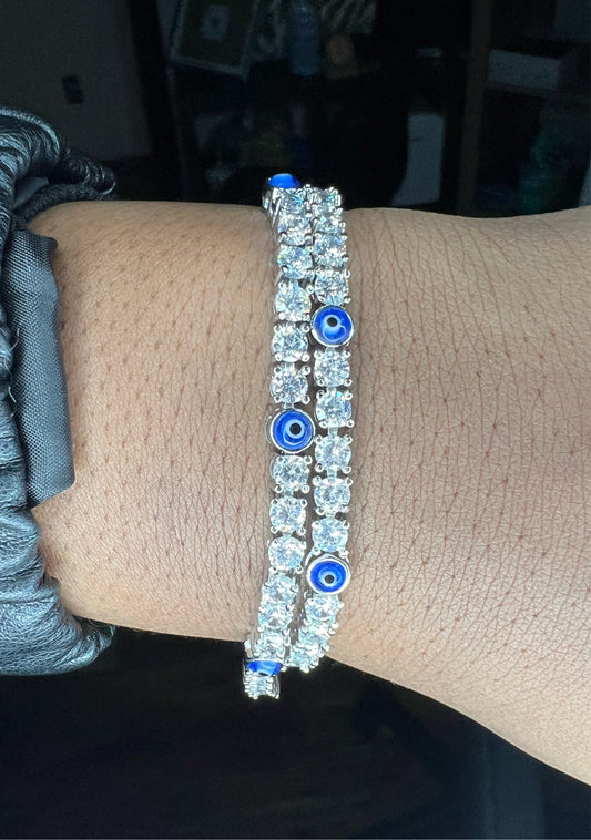 Evil Eye Diamond Tennis Bracelet